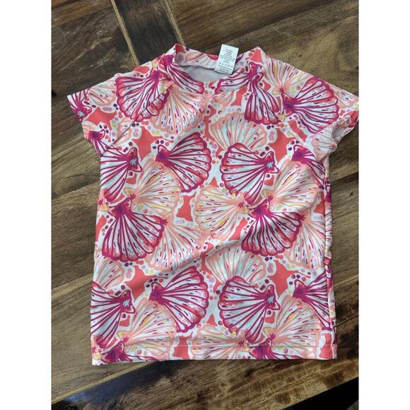 GYMBOREE Girls Mix N Match Pink Seashell Beach Shirt Top Size Medium - Picture 1 of 3